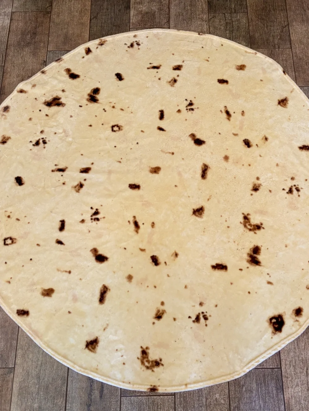 Round Tortilla Blanket - Neutral Tan & Brown